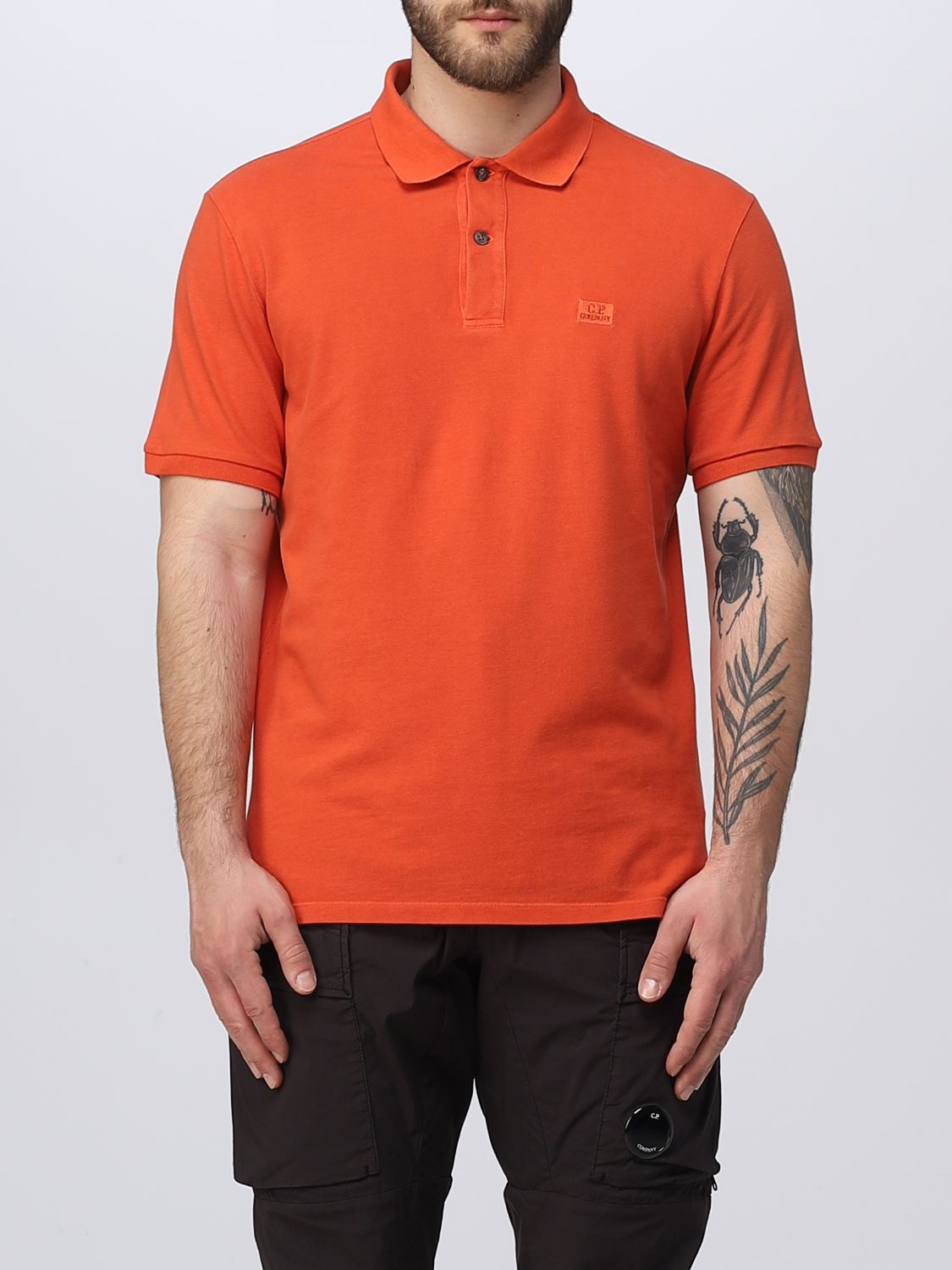 Shop C.p. Company Polo Shirt C. P. Company Men Color Orange