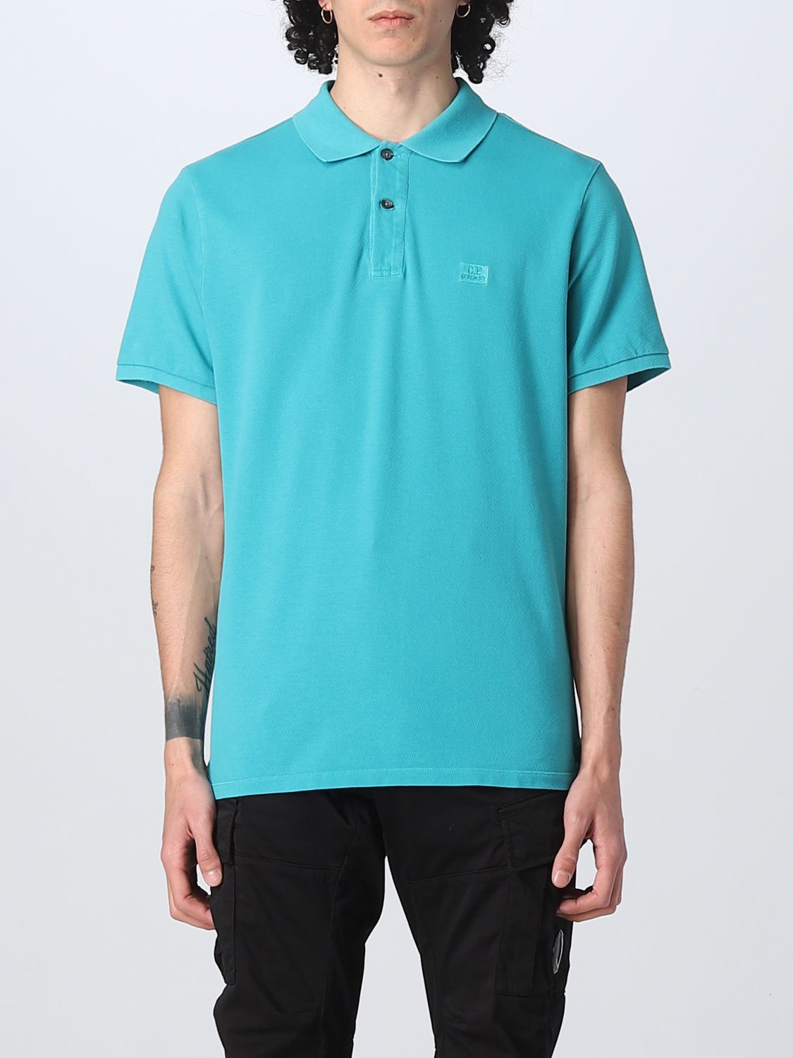 C.p. Company Polo Shirt  Men Color Turquoise