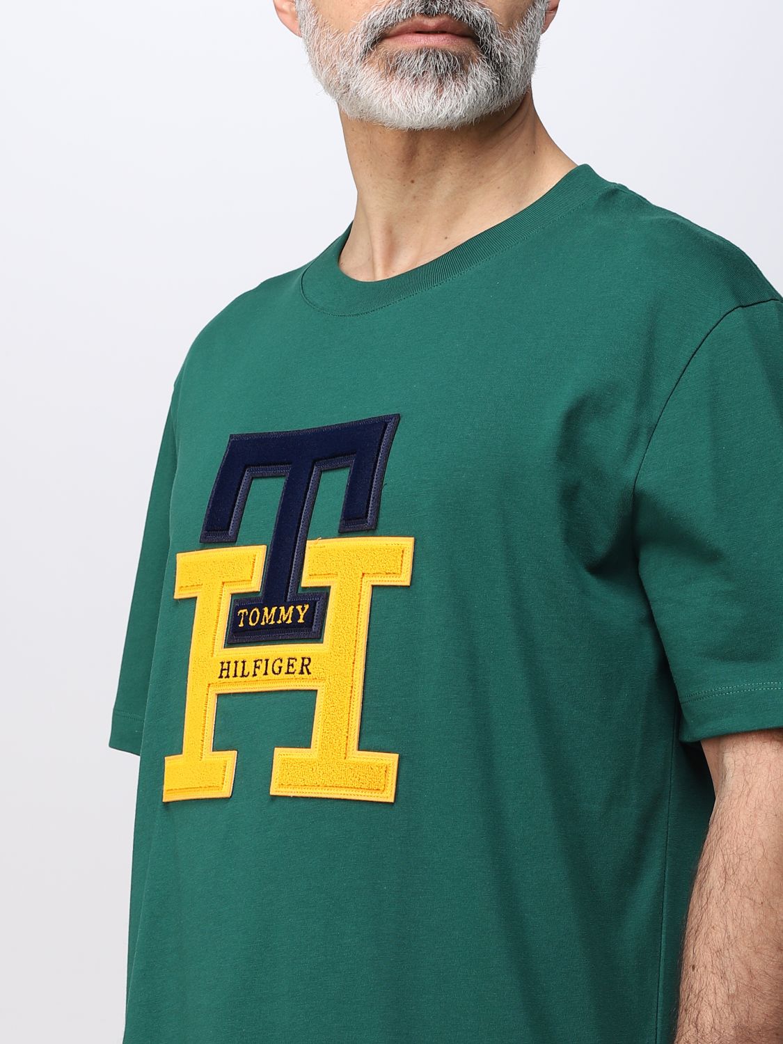 TOMMY HILFIGER: for man - Green | Tommy Hilfiger t-shirt MW0MW29597 online on GIGLIO.COM
