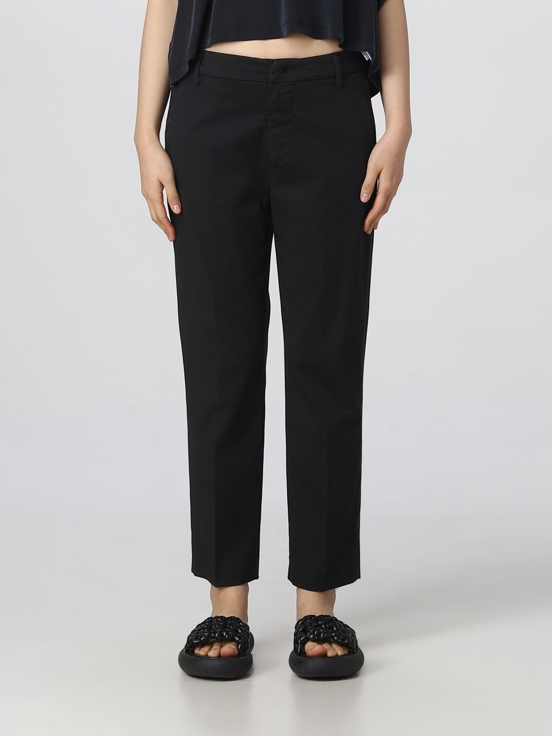 DONDUP: pants for woman - Black | Dondup pants DP576ZGSE056DBM5 online ...