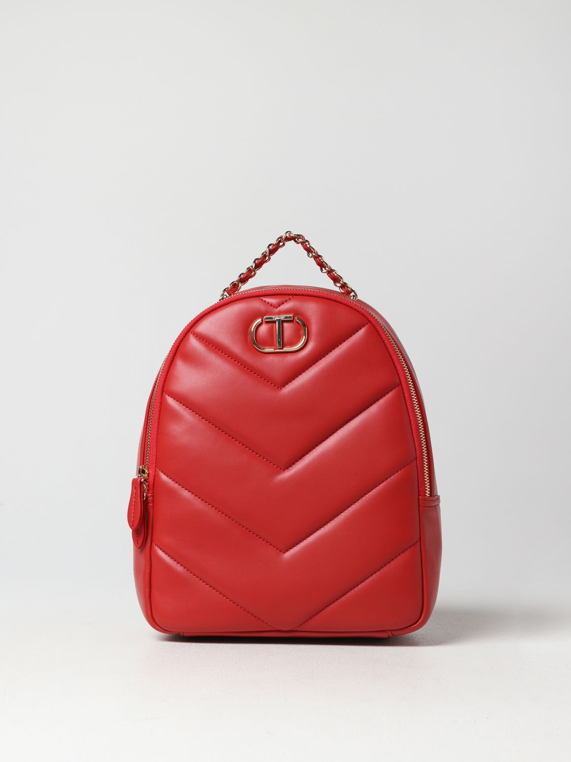 TWINSET BACKPACK IN QUILTED SYNTHETIC NAPPA LEATHER,E01925014