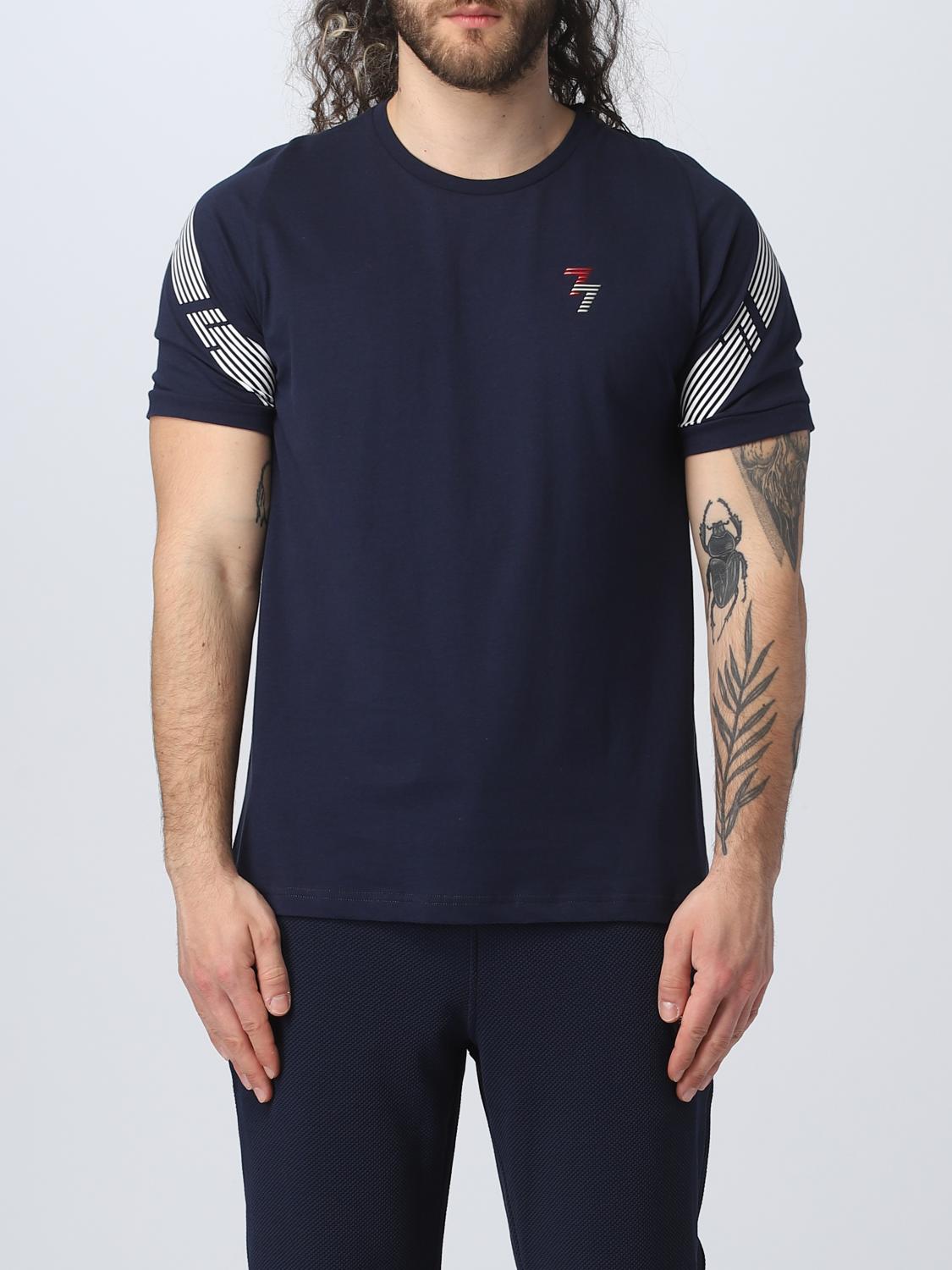 Ea7 Graphic Sleeve T-shirt In Navy