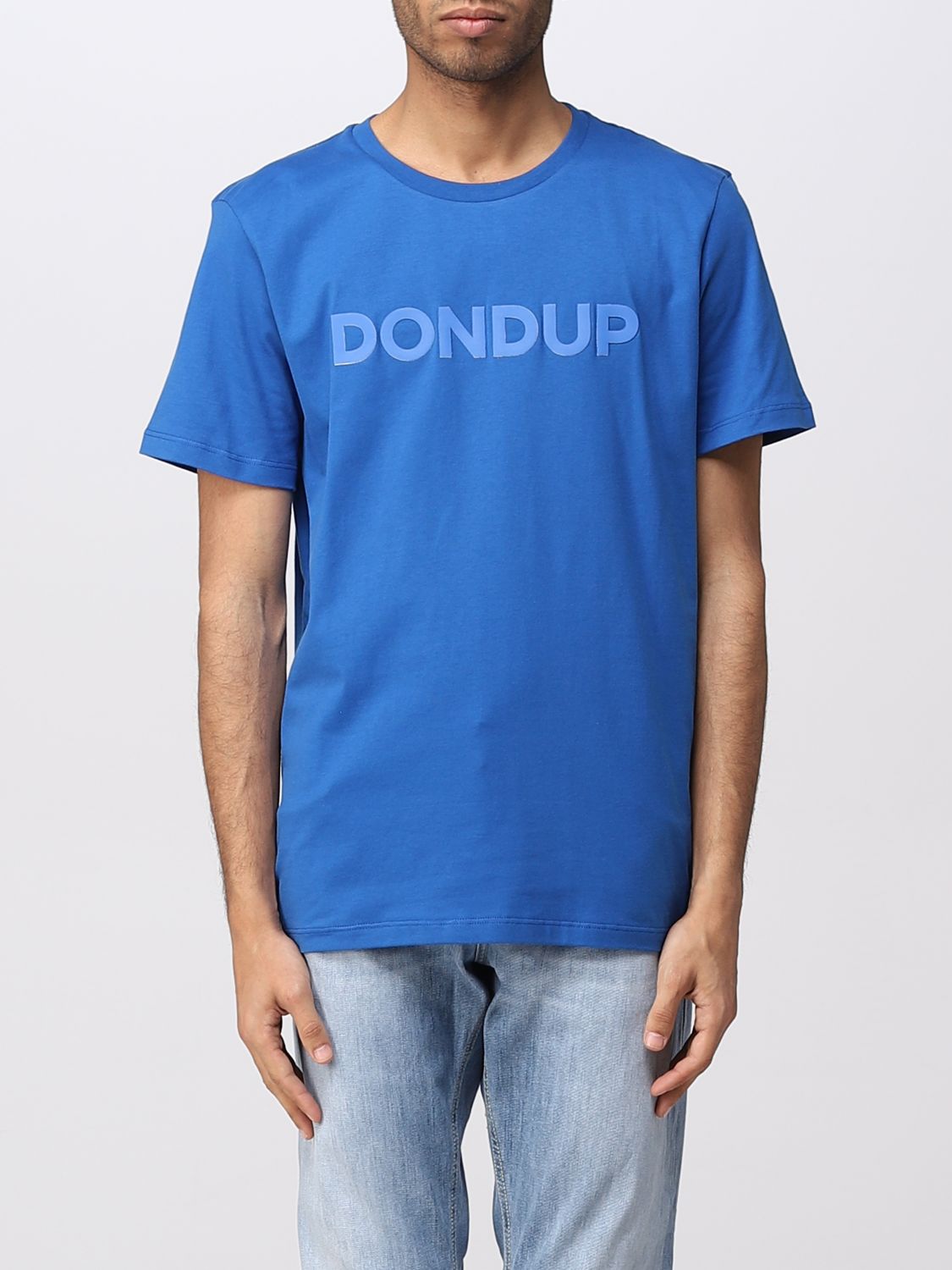 DONDUP: t-shirt - Blue | US198JF0309UFS5 online on GIGLIO.COM