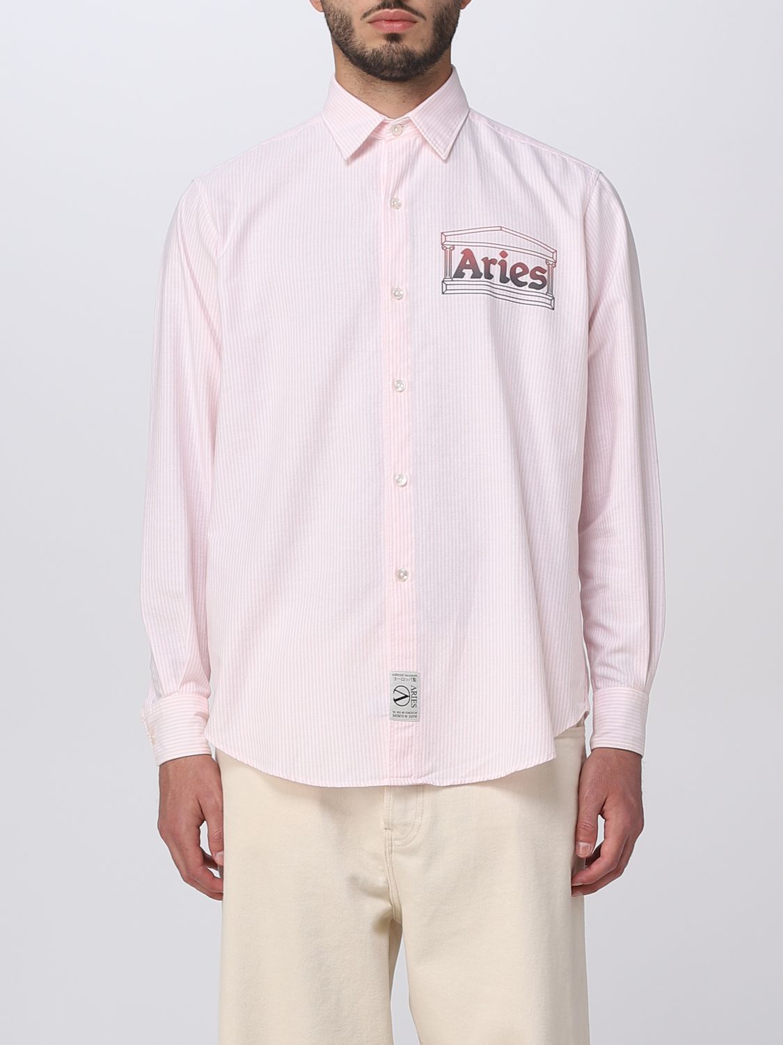 Aries Shirt  Men In Pink