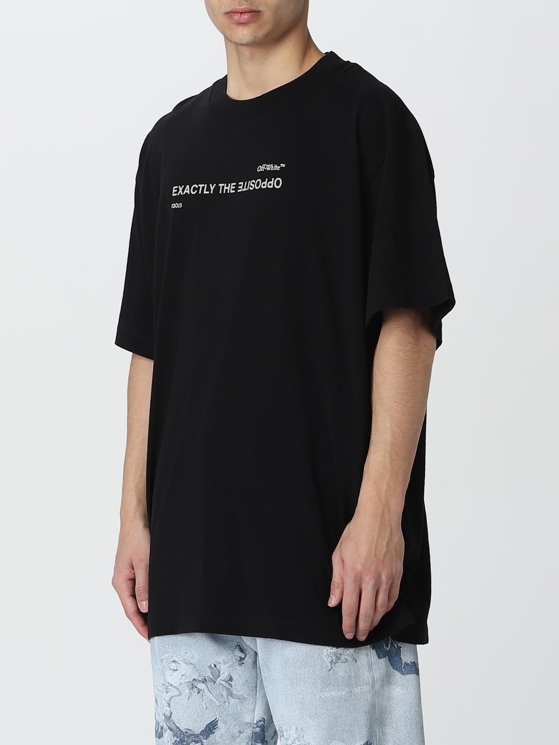 OFF-WHITE: t-shirt for man - Black | Off-White t-shirt OMAA038S23JER004 ...