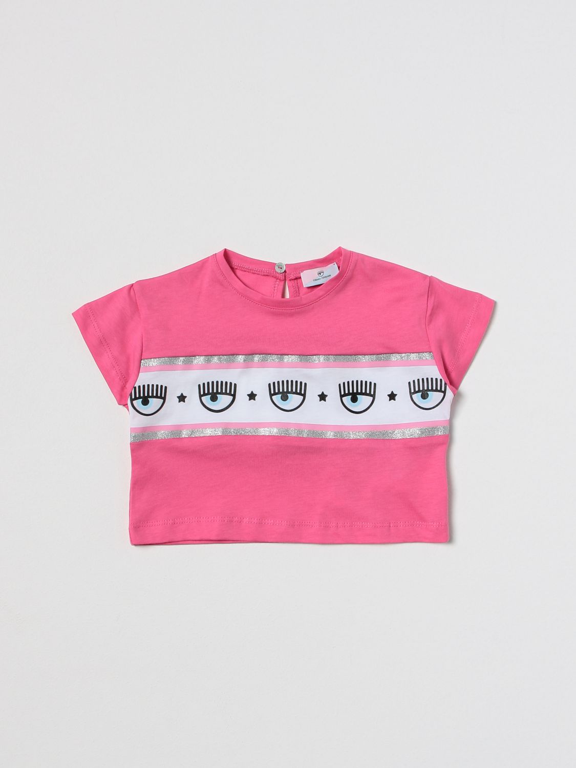 T-shirt Chiara Ferragni: T-shirt Chiara Ferragni in cotone rosa 1