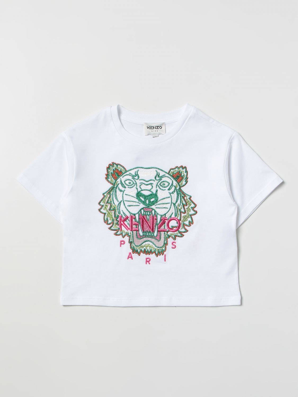 T-shirt Kenzo Junior: T-shirt Tiger Kenzo in cotone bianco 1