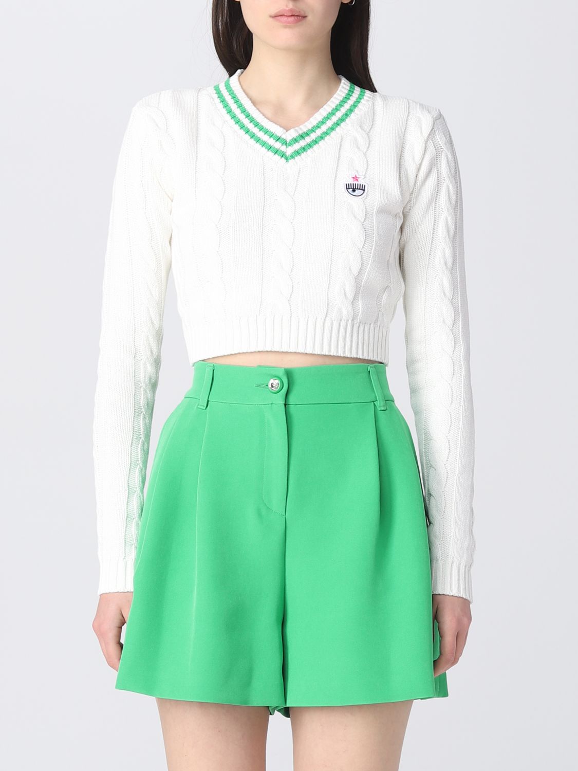 Shop Chiara Ferragni Sweater  Woman Color White