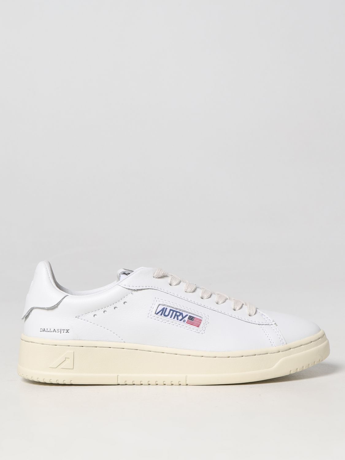 Autry Sneakers Medalist Low In Pelle Bianco Argento In White