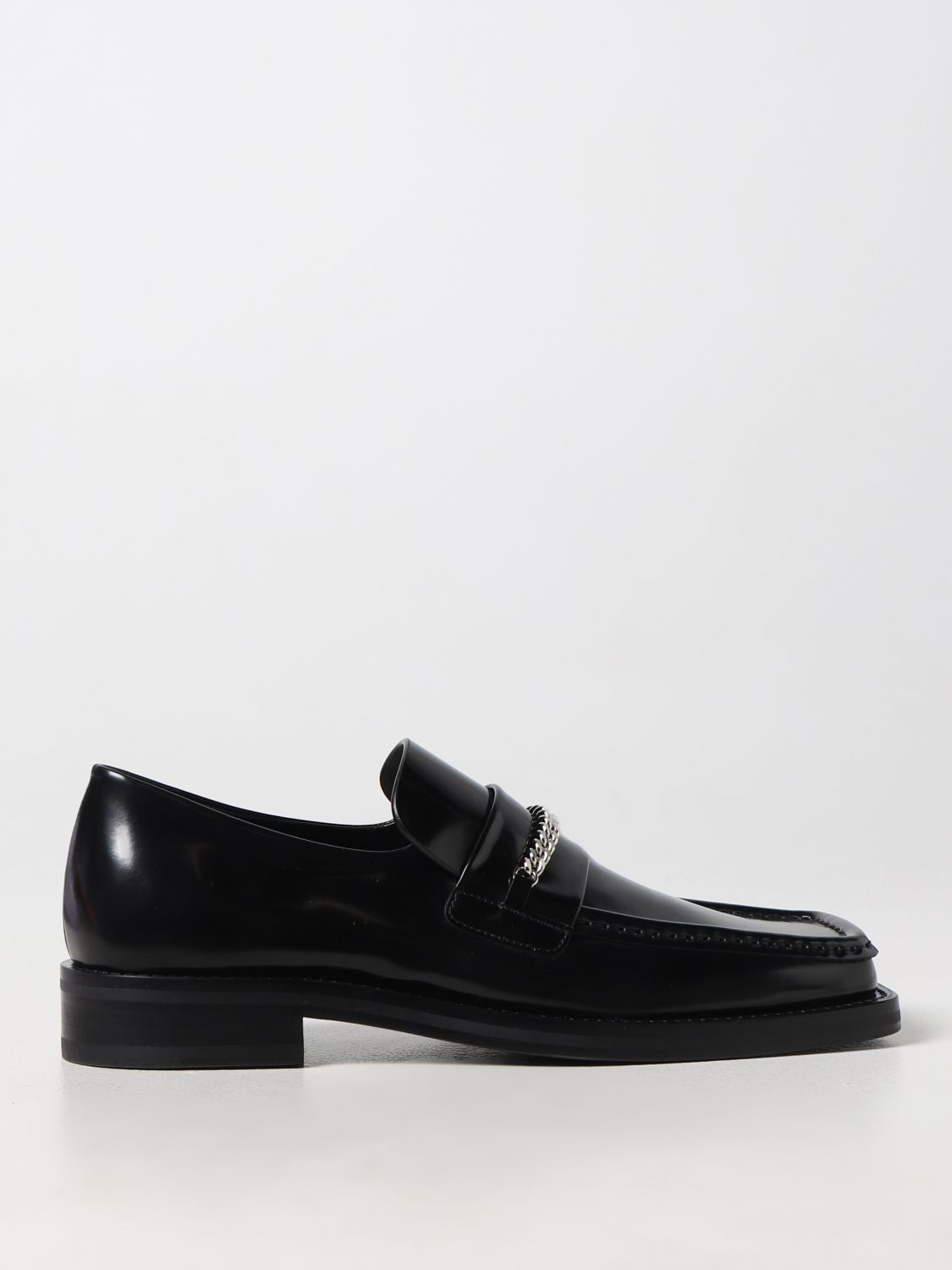 Martine Rose Chain Leather Loafers In Black | ModeSens