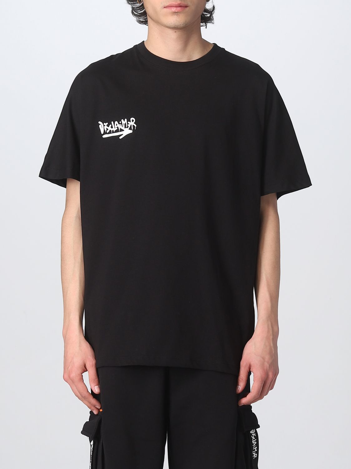 DISCLAIMER: t-shirt for man - Black | Disclaimer t-shirt 22EDS53403 ...