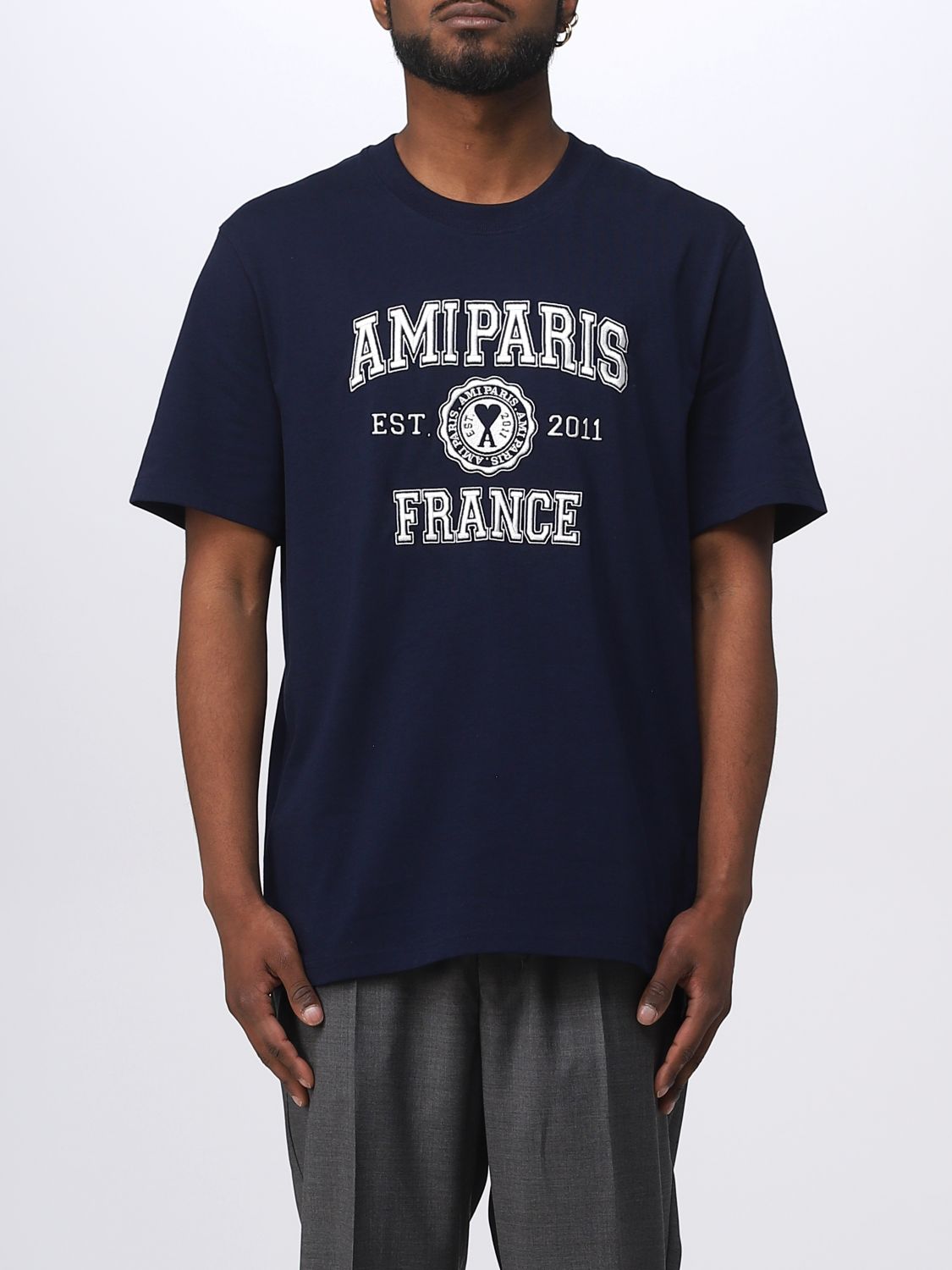 Ami Alexandre Mattiussi T-shirt Ami Paris Men Color Blue