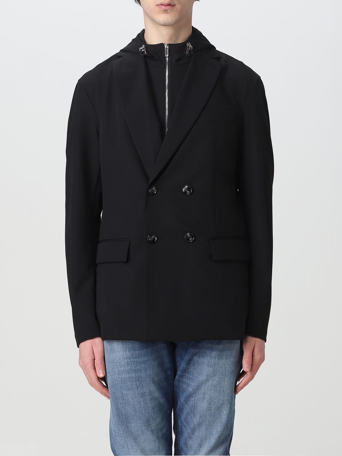 EMPORIO ARMANI: jacket for man - Black | Emporio Armani jacket 3R1GL91NNIZ  online on 