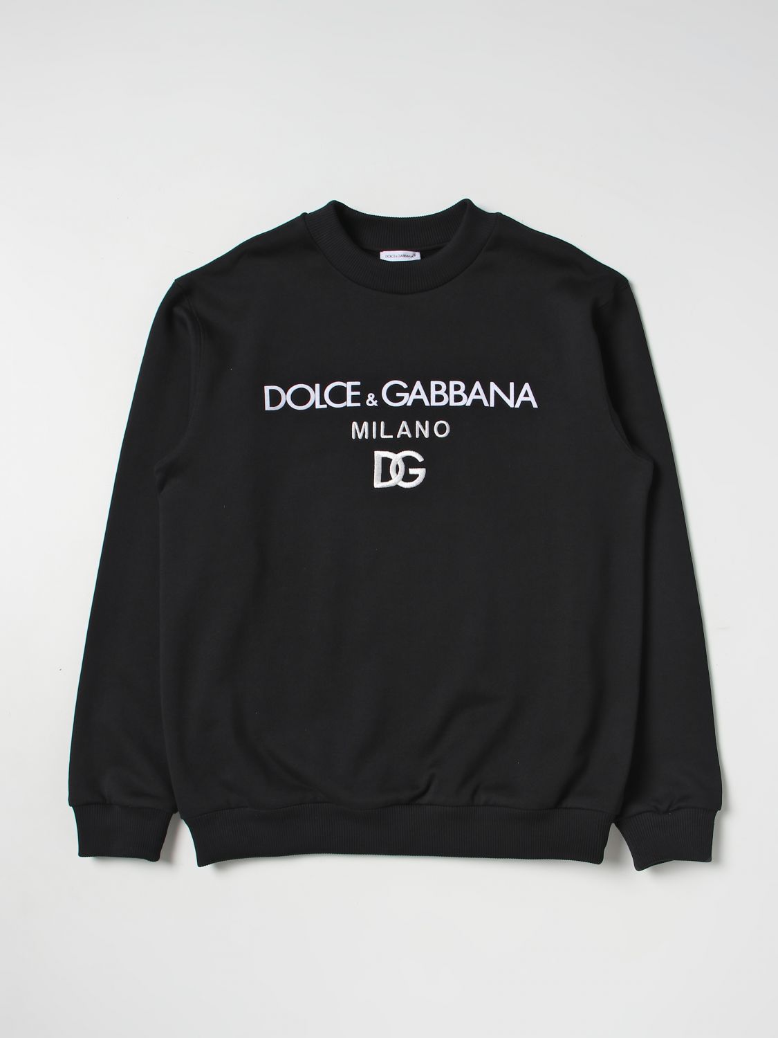 Dolce & Gabbana Kids' Cotton Sweatshirt In Black