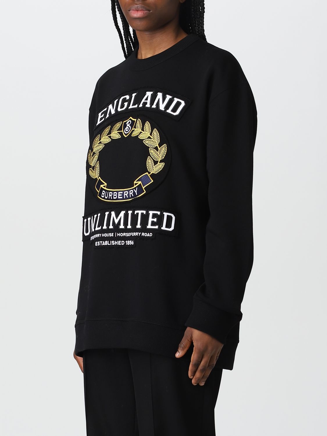 BURBERRY: sweatshirt for woman - Black | Burberry sweatshirt 8065061 online  on 