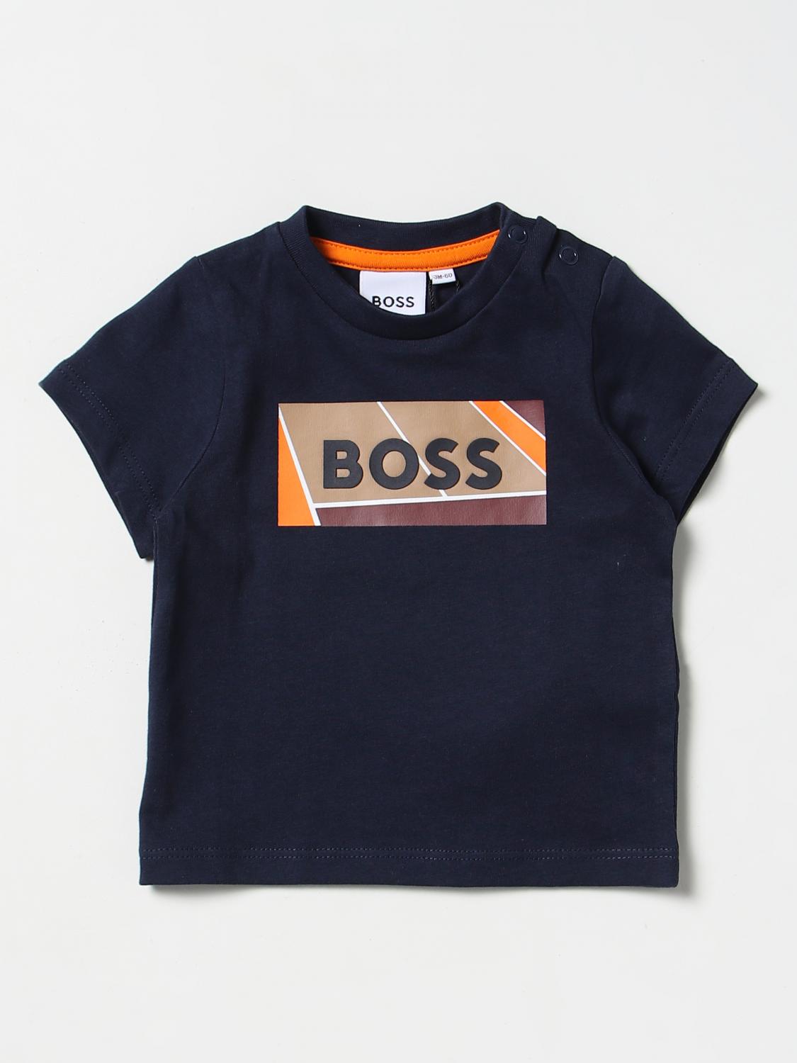 BOSS KIDSWEAR: T-shirt For Baby - Blue | Boss Kidswear T-shirt J05A10 ...