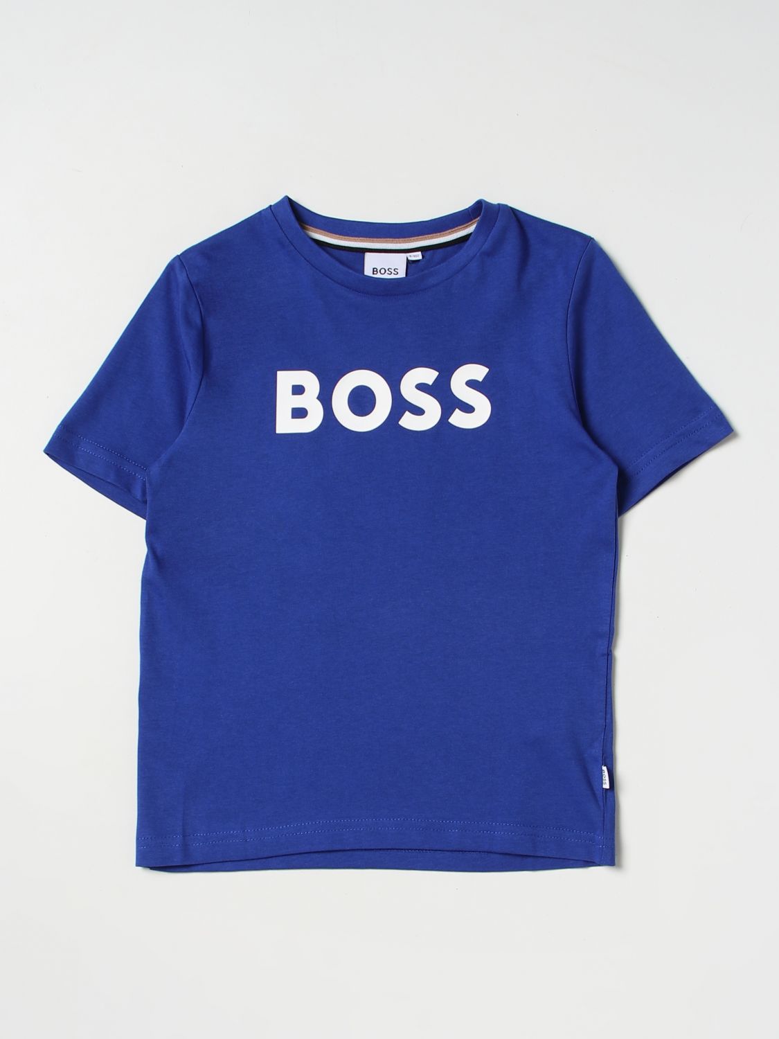 BOSS KIDSWEAR: t-shirt for boys - Blue | Boss Kidswear t-shirt J25O04 ...