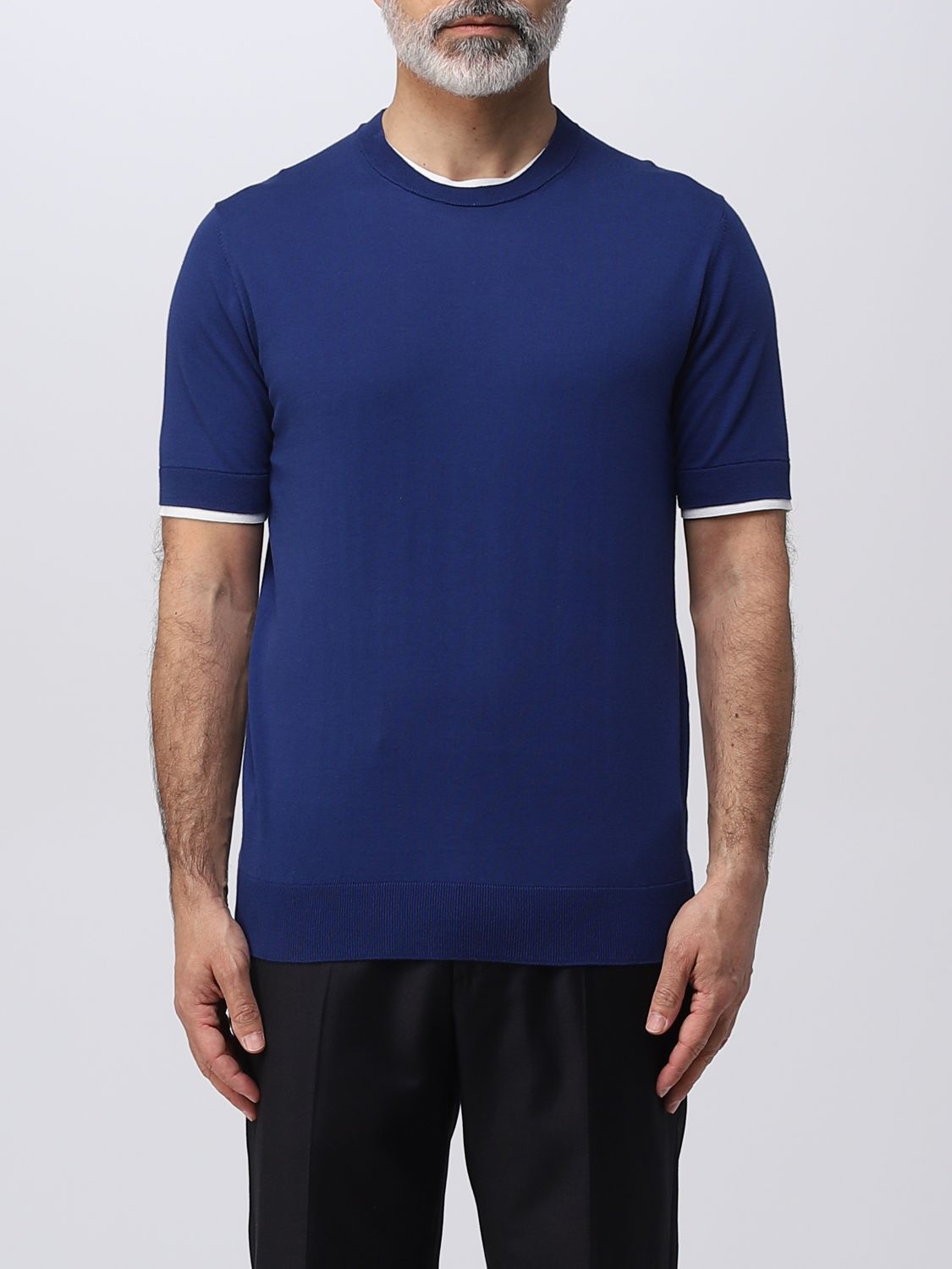 Paolo Pecora Sweater  Men Color Gnawed Blue