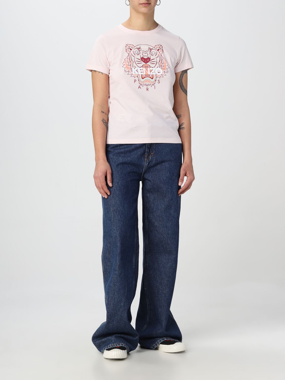 T-shirt Kenzo: T-shirt Tiger Kenzo in cotone rosa 2
