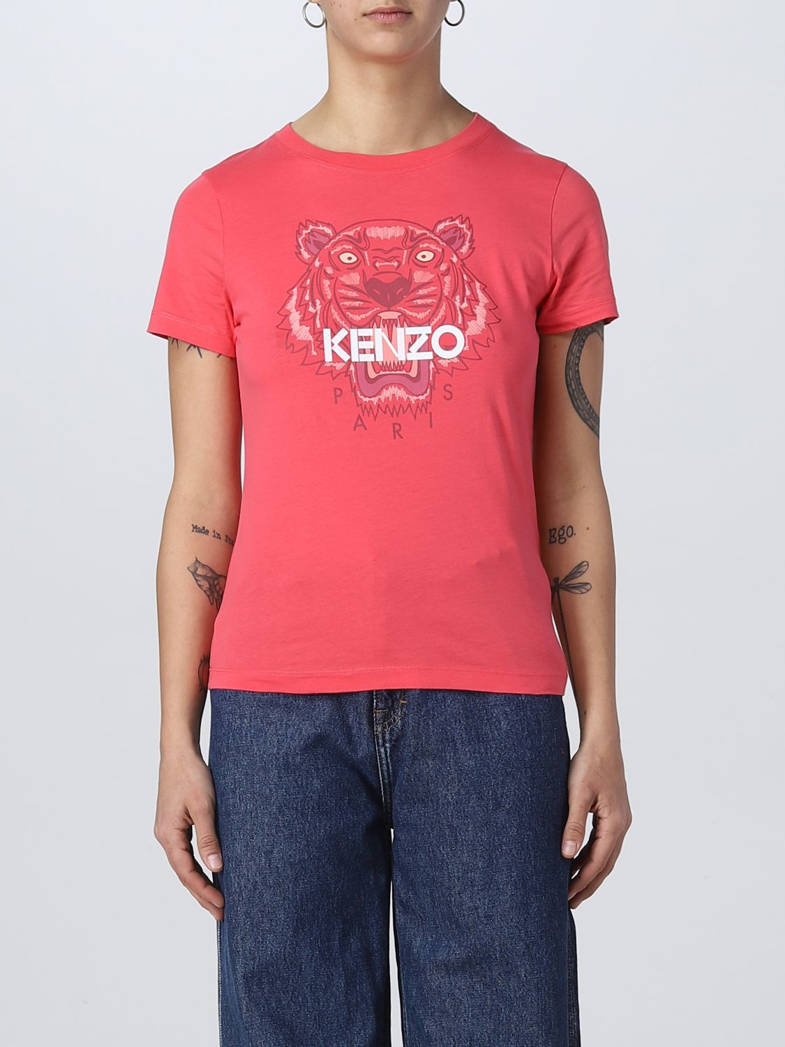 KENZO: t-shirt for woman - Red | Kenzo t-shirt FC62TS8464YM online on ...