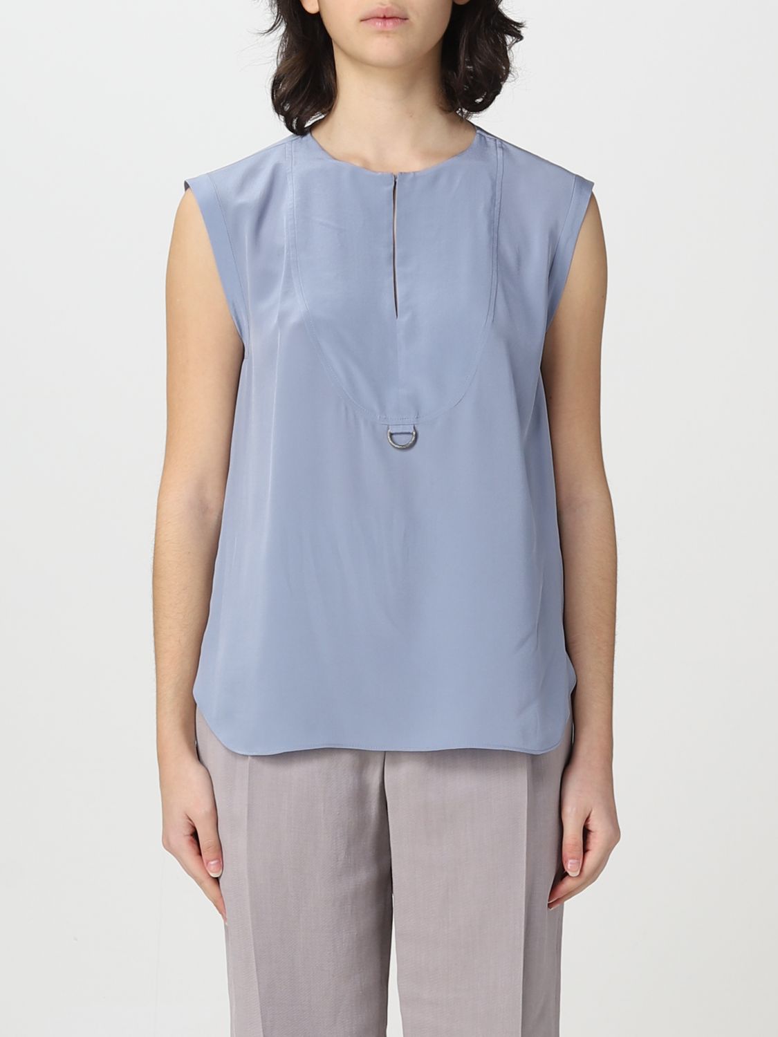 Brunello Cucinelli T-shirt  Damen Farbe Grau In Gray
