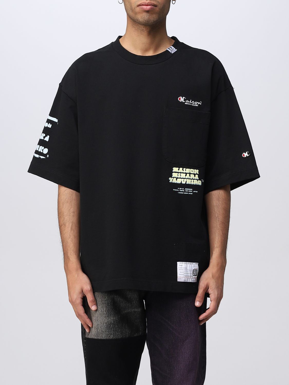 MAISON MIHARA YASUHIRO：Tシャツ メンズ - ブラック | GIGLIO.COM