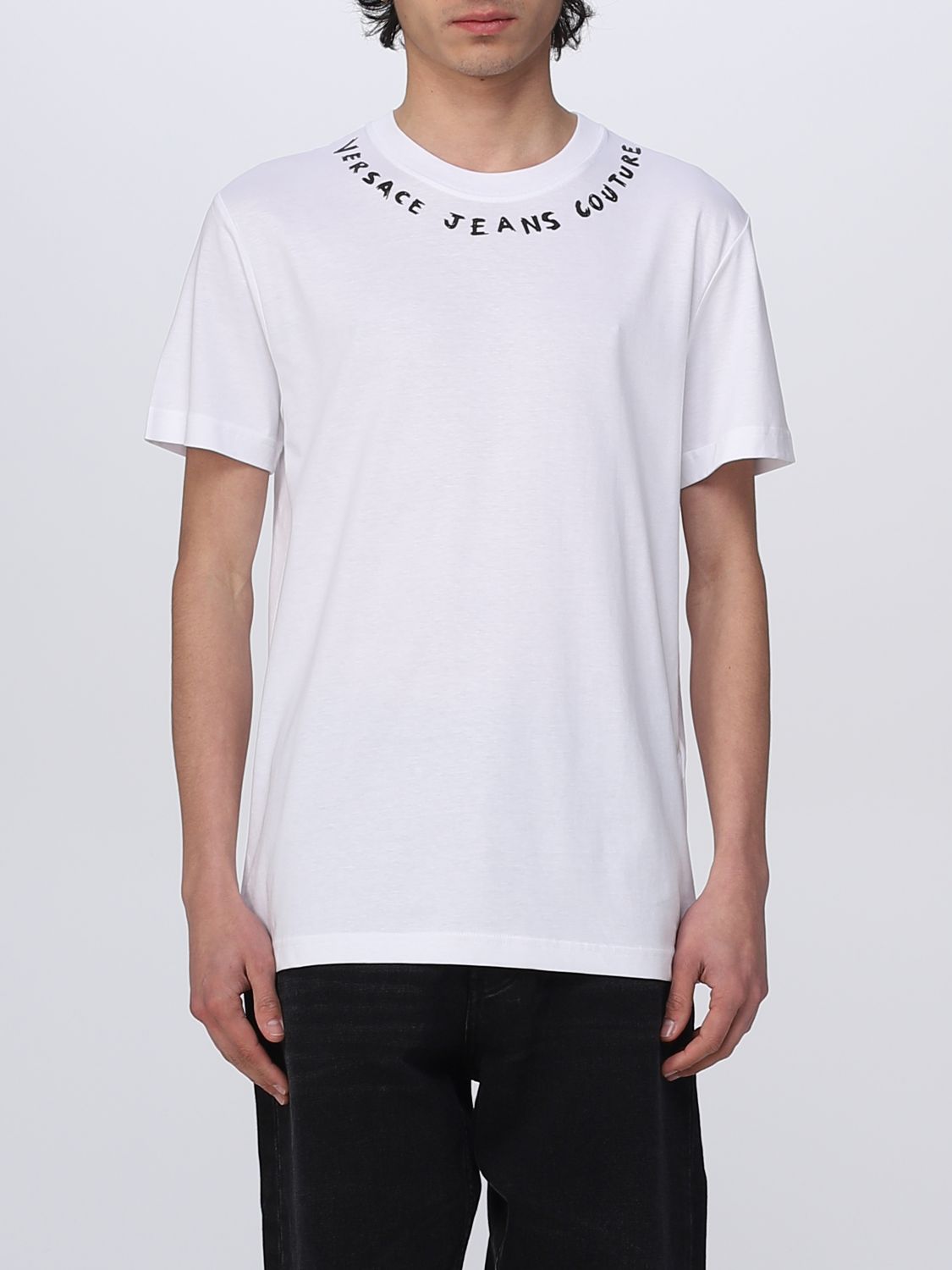 VERSACE JEANS COUTURE: t-shirt for man - White | Versace Jeans Couture ...