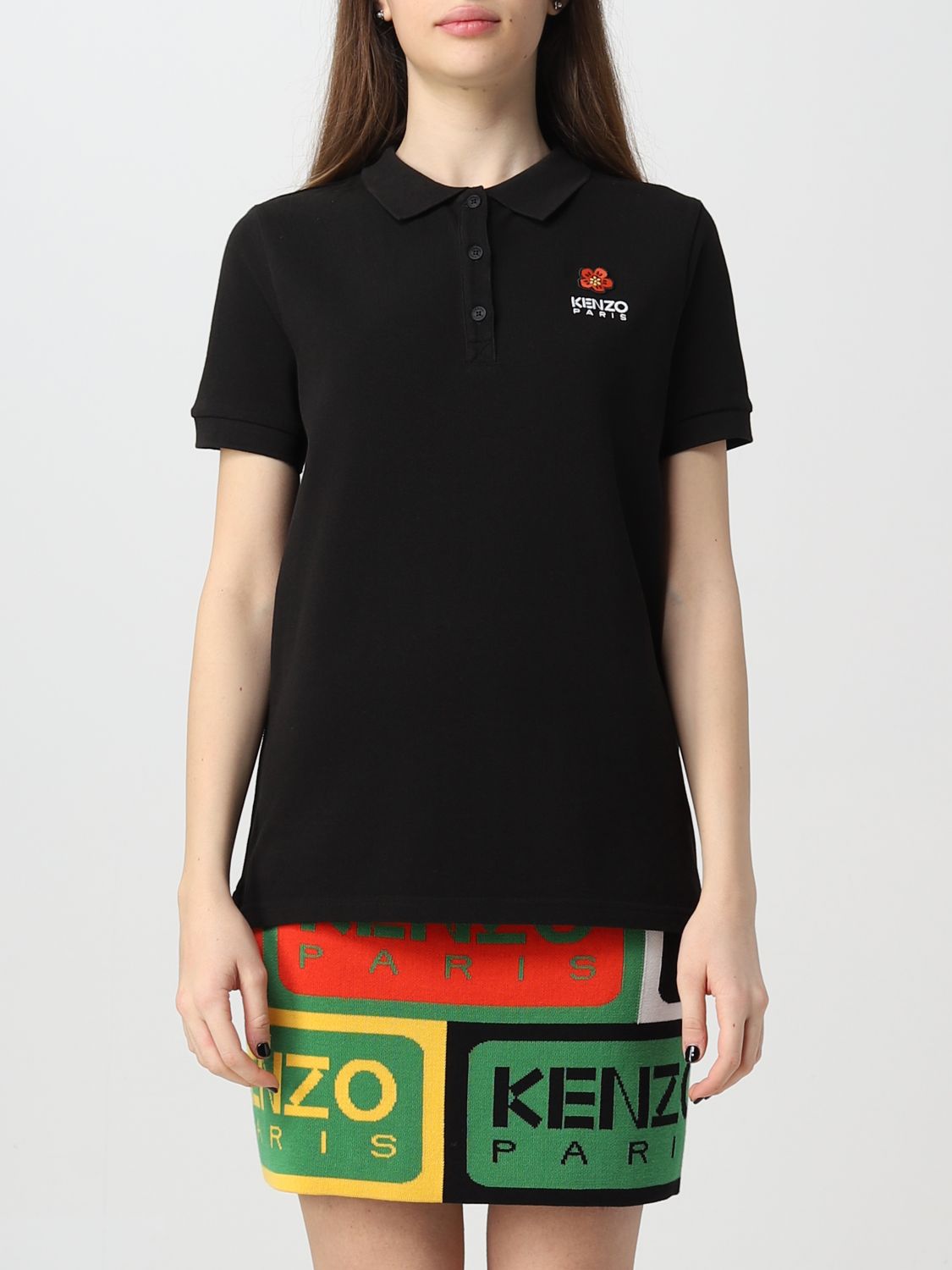 Shop Kenzo Polo Shirt  Woman Color Black
