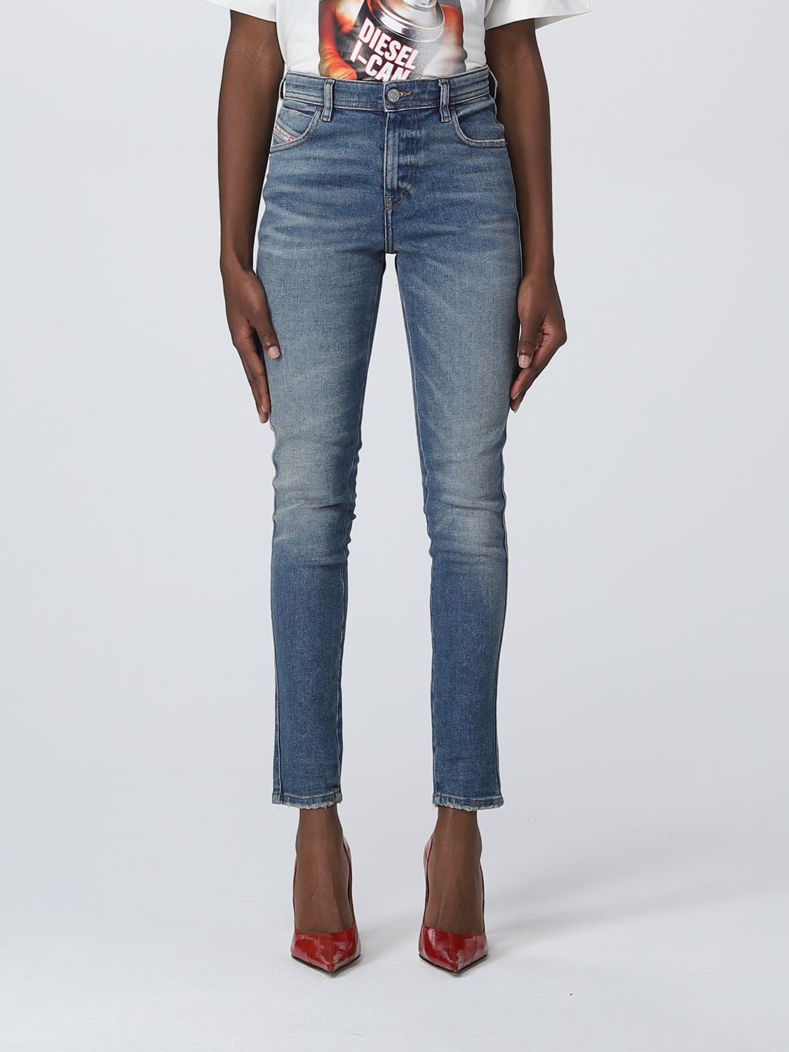 DIESEL: jeans for woman - Denim | Diesel jeans A0360409E88 on GIGLIO.COM