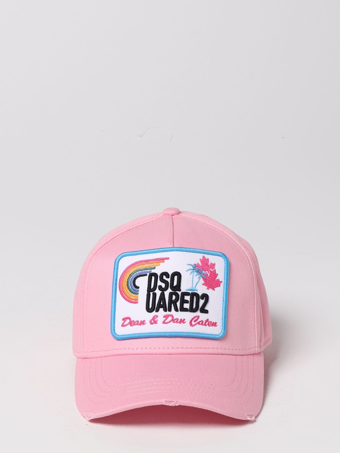 Cappello Dsquared2: Cappello Dsquared2 in cotone con patch logo rosa 2