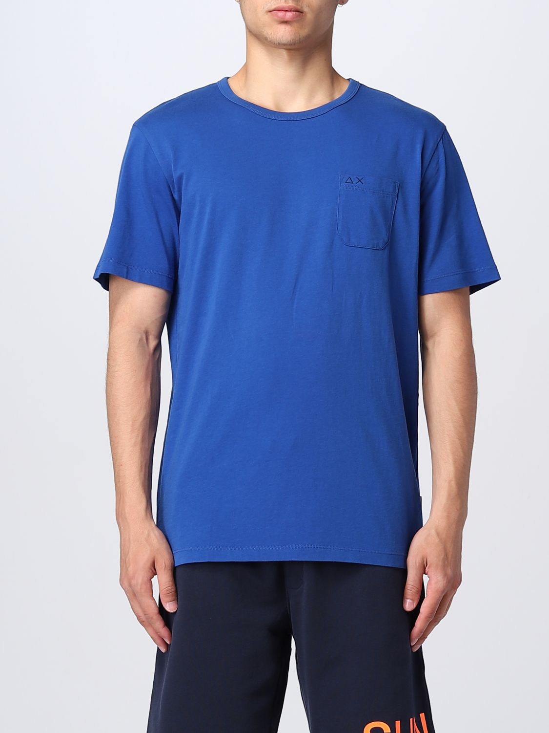 SUN 68: t-shirt for man - Blue | Sun 68 t-shirt T33101 online at GIGLIO.COM