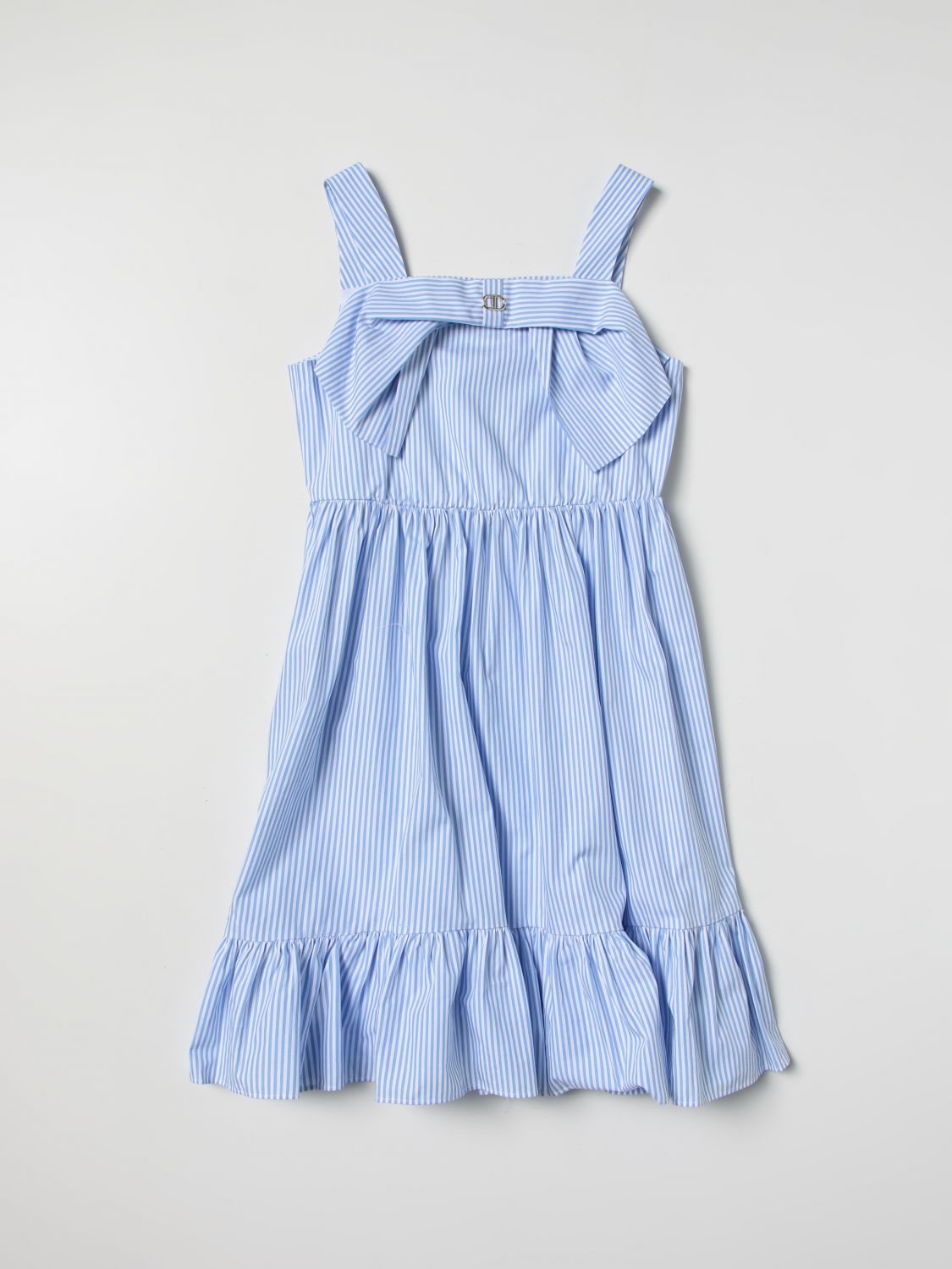 TWINSET: dress for girls - Gnawed Blue | Twinset dress 231GJ204F online ...