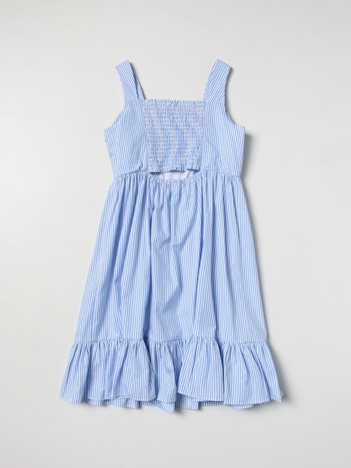 TWINSET: dress for girls - Gnawed Blue | Twinset dress 231GJ204F online ...