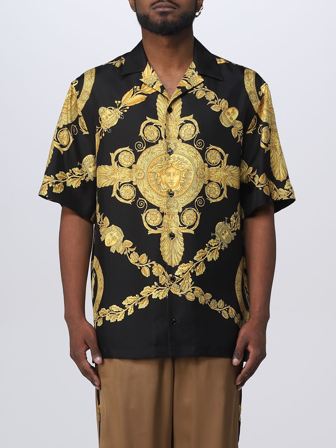 banaan hond selecteer VERSACE: shirt for man - Black | Versace shirt 10039261A06819 online on  GIGLIO.COM