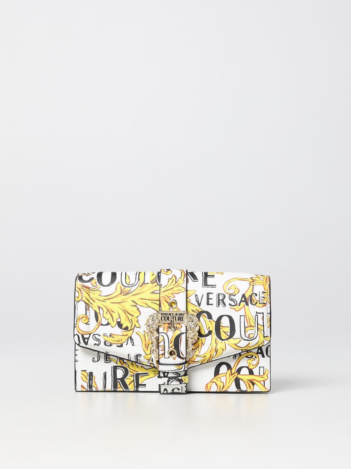 Borsa mini Versace Jeans Couture: Borsa wallet Versace Jeans Couture in pelle sintetica bianco 1