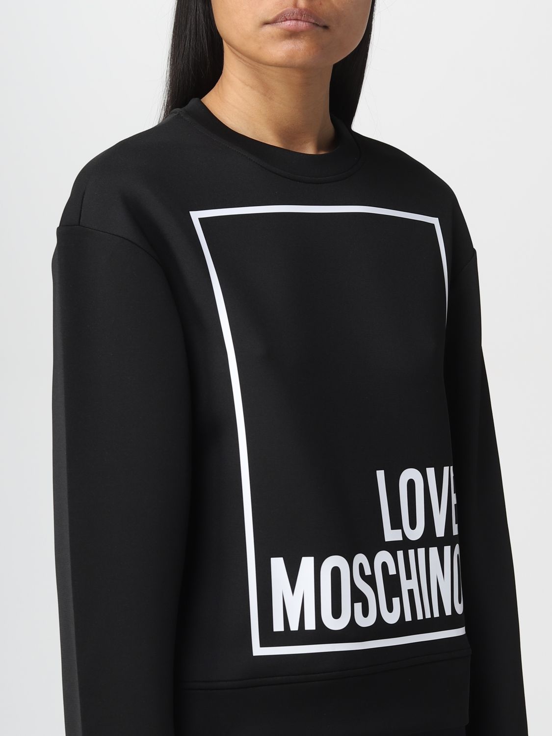 Felpa Love Moschino: Felpa Love Moschino in cotone nero 3