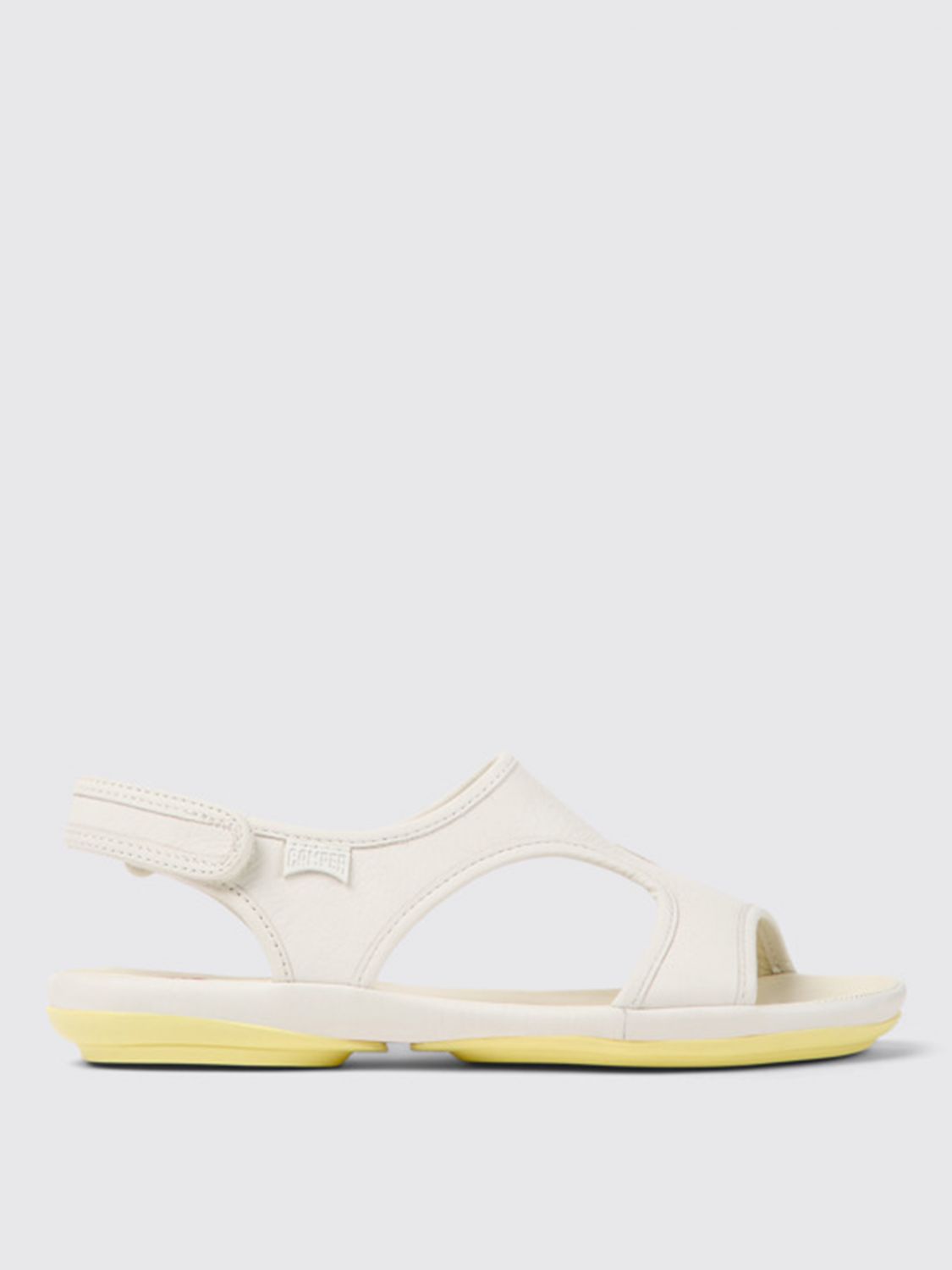 Camper Flat Sandals  Woman In White