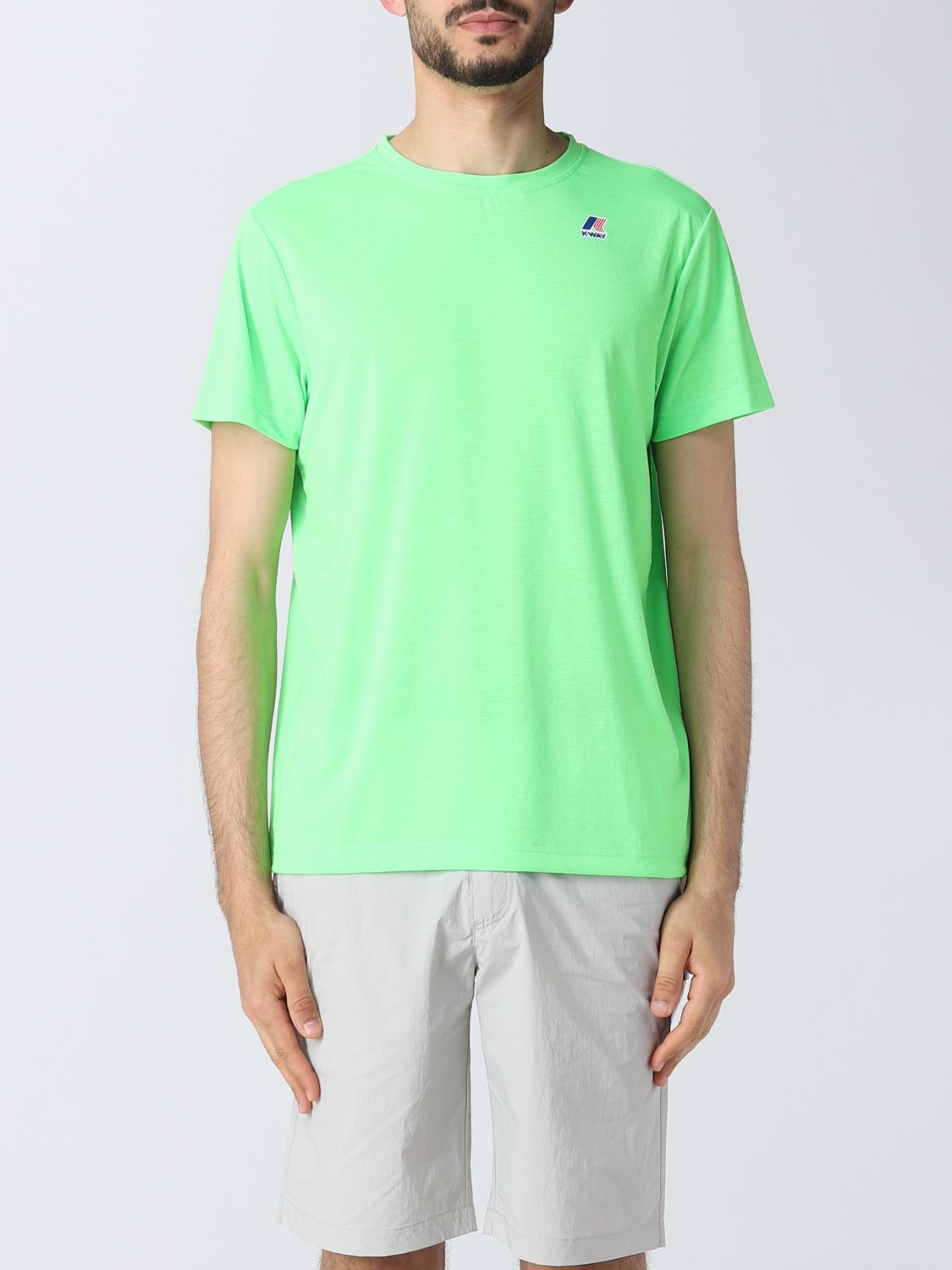 K-WAY: t-shirt for man - Green | K-Way t-shirt K4117GW online on GIGLIO.COM
