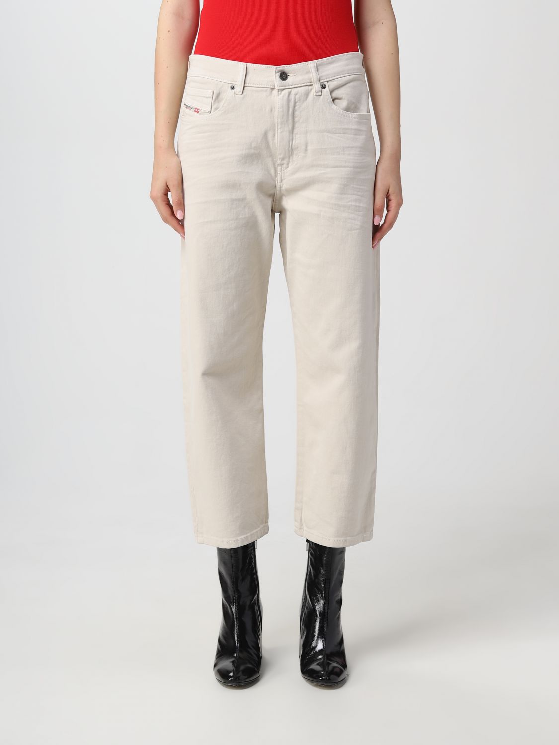 DIESEL: pants for woman - White | Diesel pants A036190QWTY online on ...