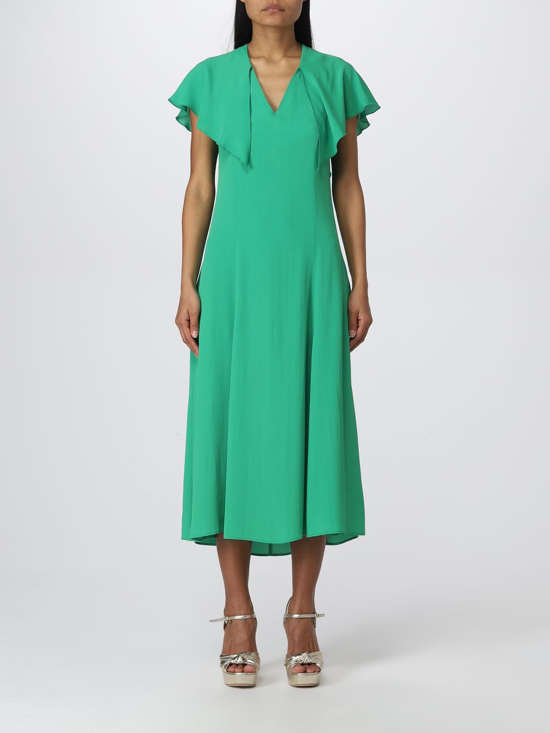 Shop Simona Corsellini Dress  Woman Color Green