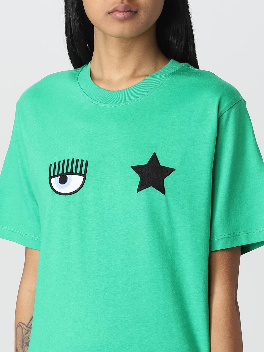 T-shirt Chiara Ferragni: T-shirt donna Chiara Ferragni verde 3