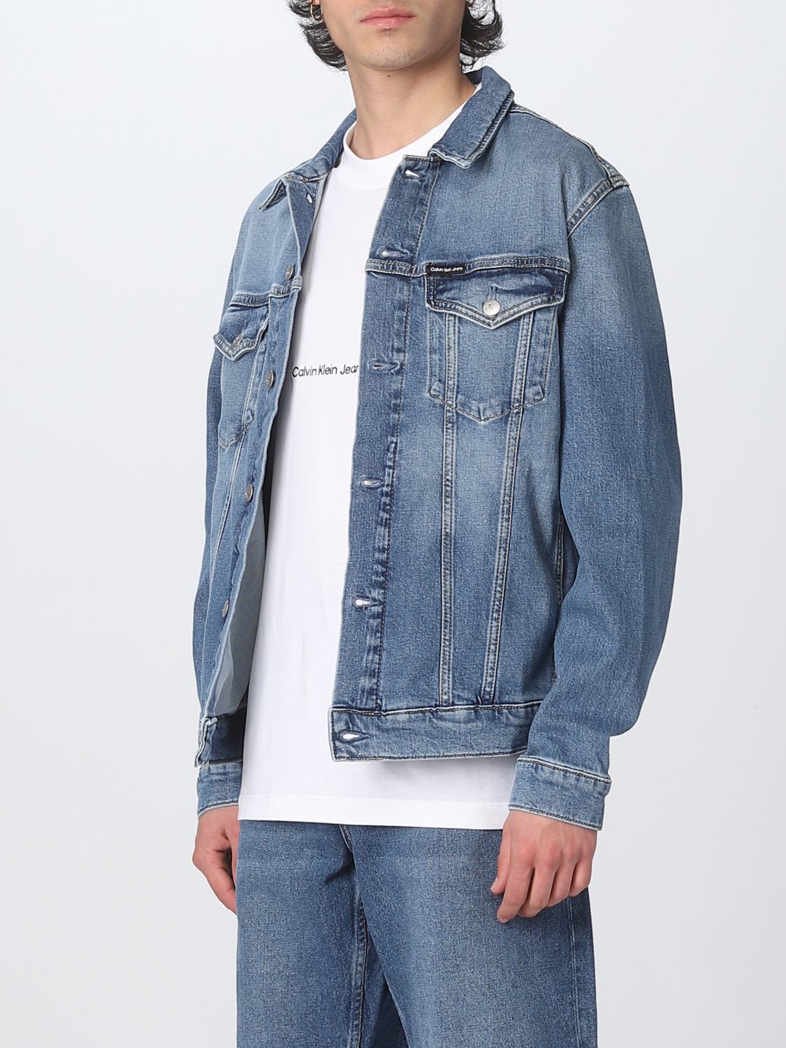 CALVIN KLEIN JEANS: jacket for man - Denim | Calvin Klein Jeans jacket  J30J322770 online on 