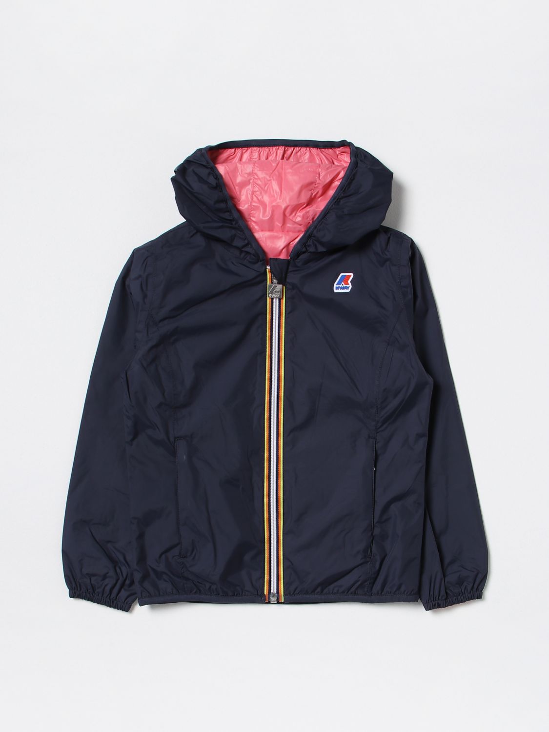 K-WAY: jacket for boys - Blue | K-Way jacket K21276W online on GIGLIO.COM