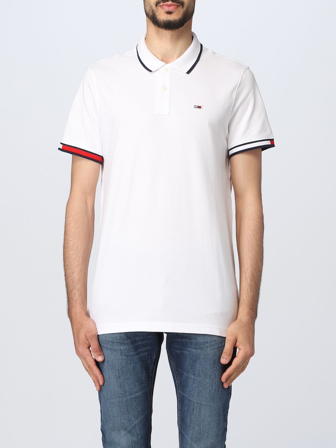Tommy Jeans Polo Shirt  Men Color White