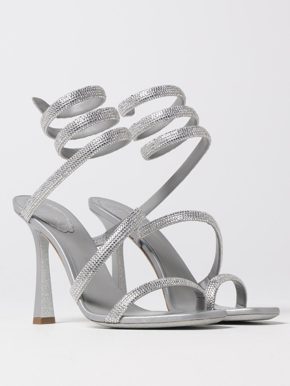 Sandales à talons Rene Caovilla: Sandales à talons Rene Caovilla femme argent 2