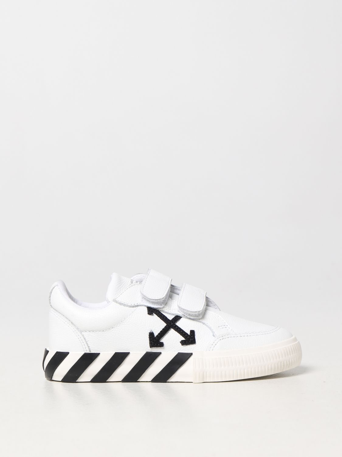 Scarpe Off-White: Sneakers Vulanized Off-White in pelle a grana bianco 1