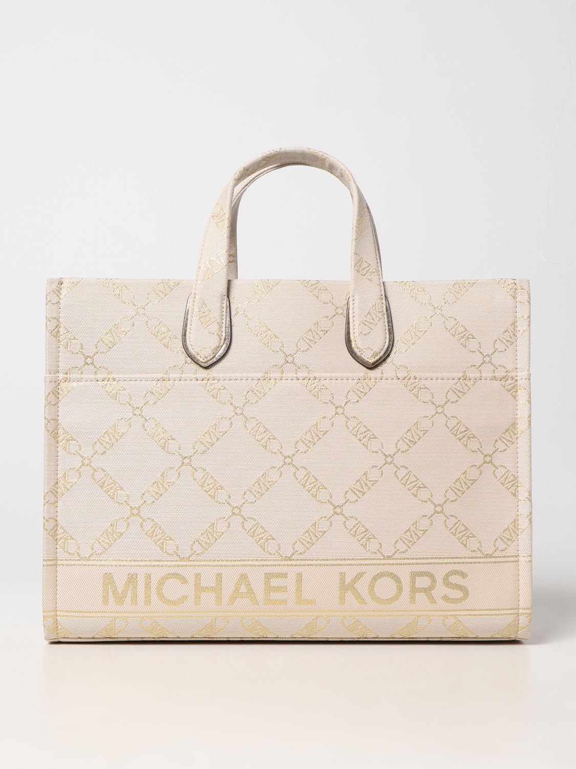 Borse tote Michael Kors: Borsa Gigi Michael Michael Kors in tessuto laminato oro 1