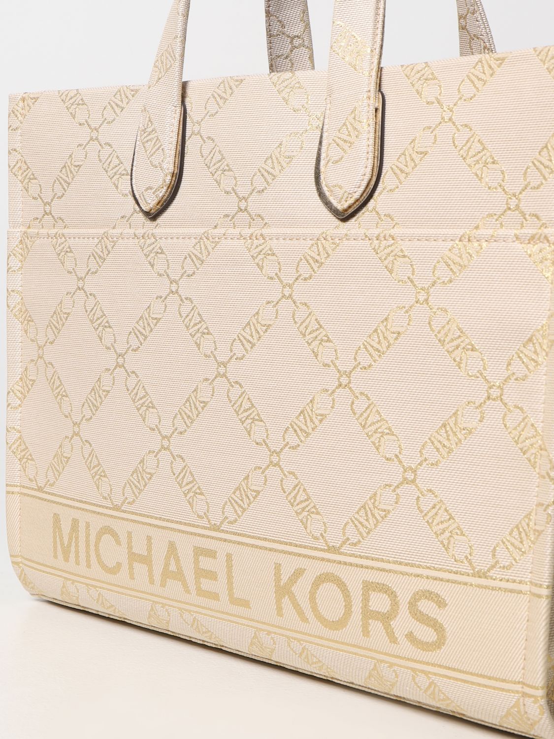 Borse tote Michael Kors: Borsa Gigi Michael Michael Kors in tessuto laminato oro 3
