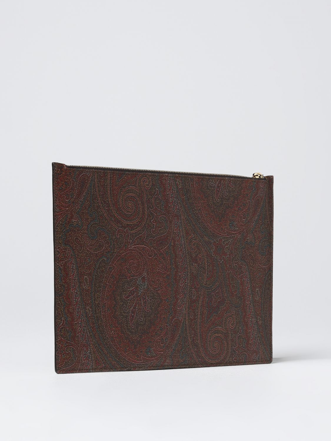 Briefcase Etro: Etro clutch in coated cotton with Paisley print red 2