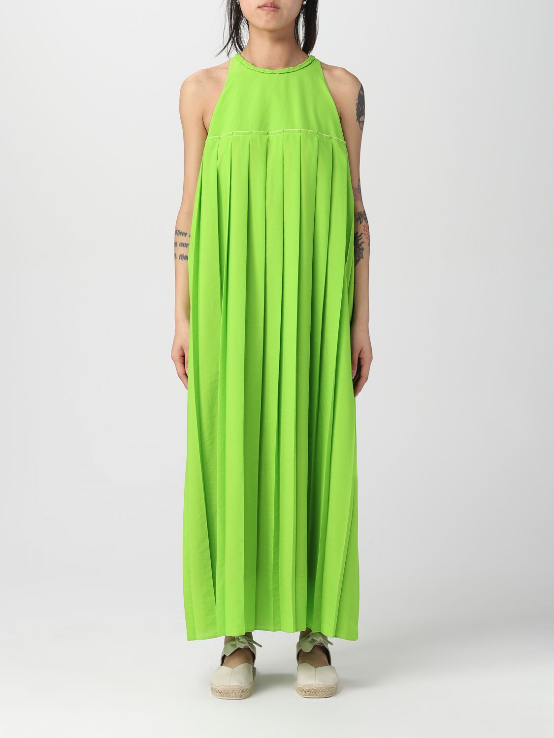 ALYSI: dress for woman - Green | Alysi dress 103354P3219 online on ...